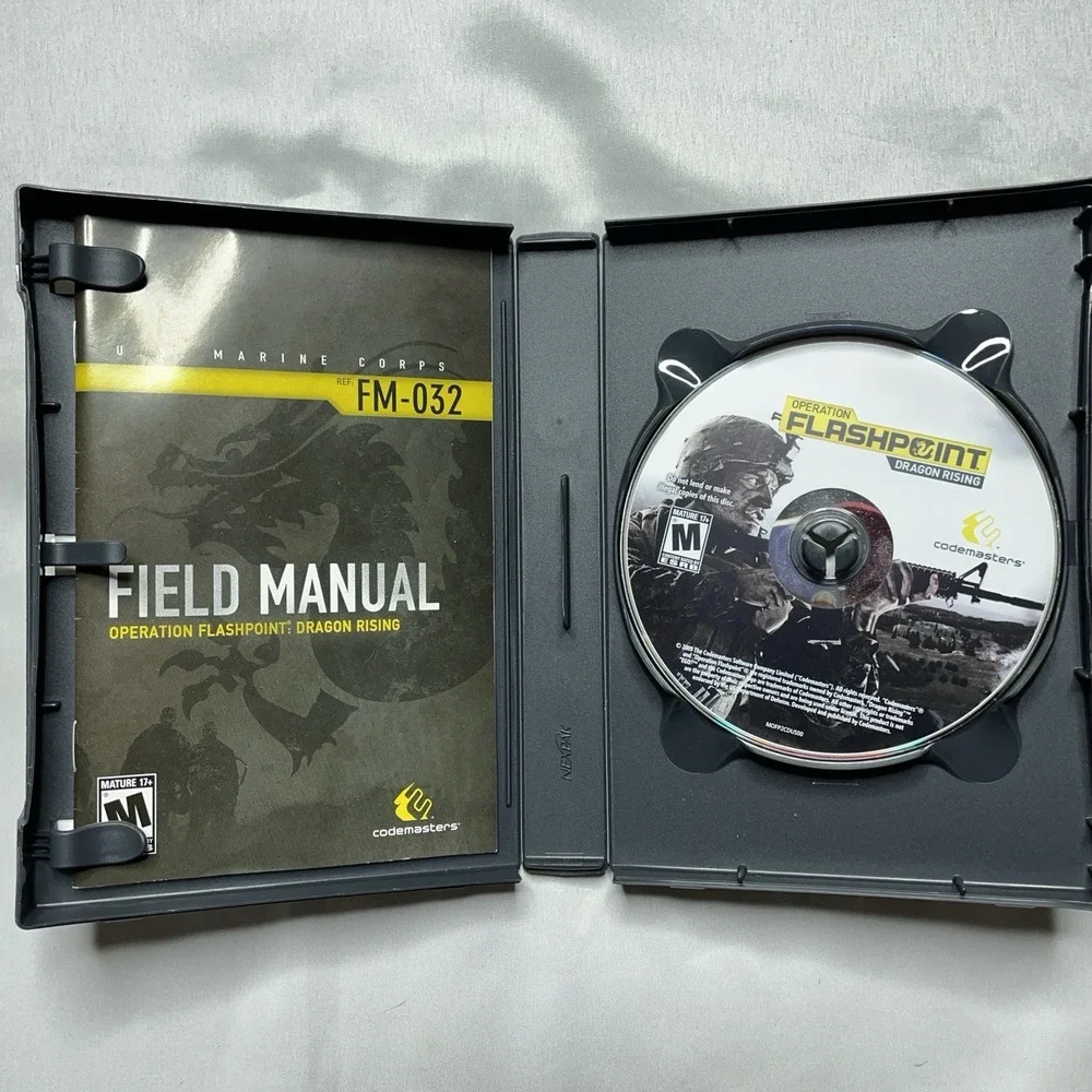 Operation Flashpoint Dragon Rising PC DVD Game w/ Case & Field Manual 2009